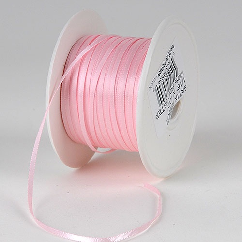 Light Pink - Satin Ribbon 1/16 X 100 Yards - ( W: 1/16 Inch | L: 100 Yards )