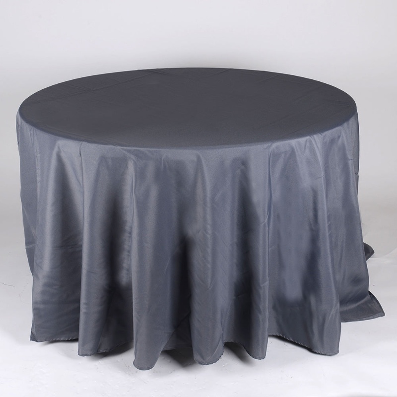 Charcoal - 132 Inch Round Polyester Tablecloths - ( 132 Inch | Round )