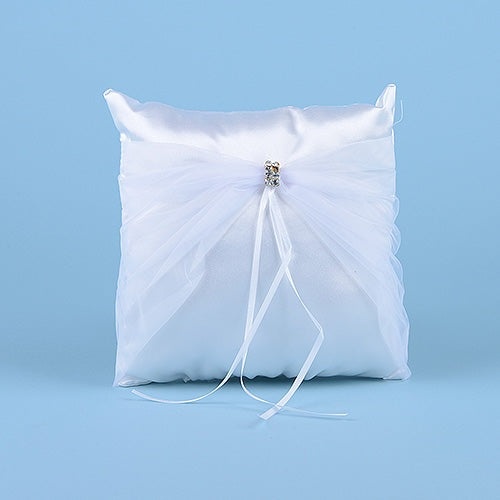 Ring Bearer Pillow White ( 7 Inch X 7 Inch )