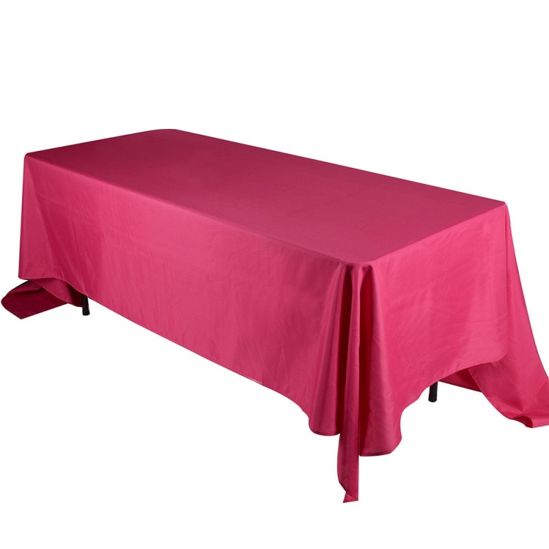 Fuchsia - 90 X 156 Rectangle Polyester Tablecloths - ( 90 Inch X 156 Inch )