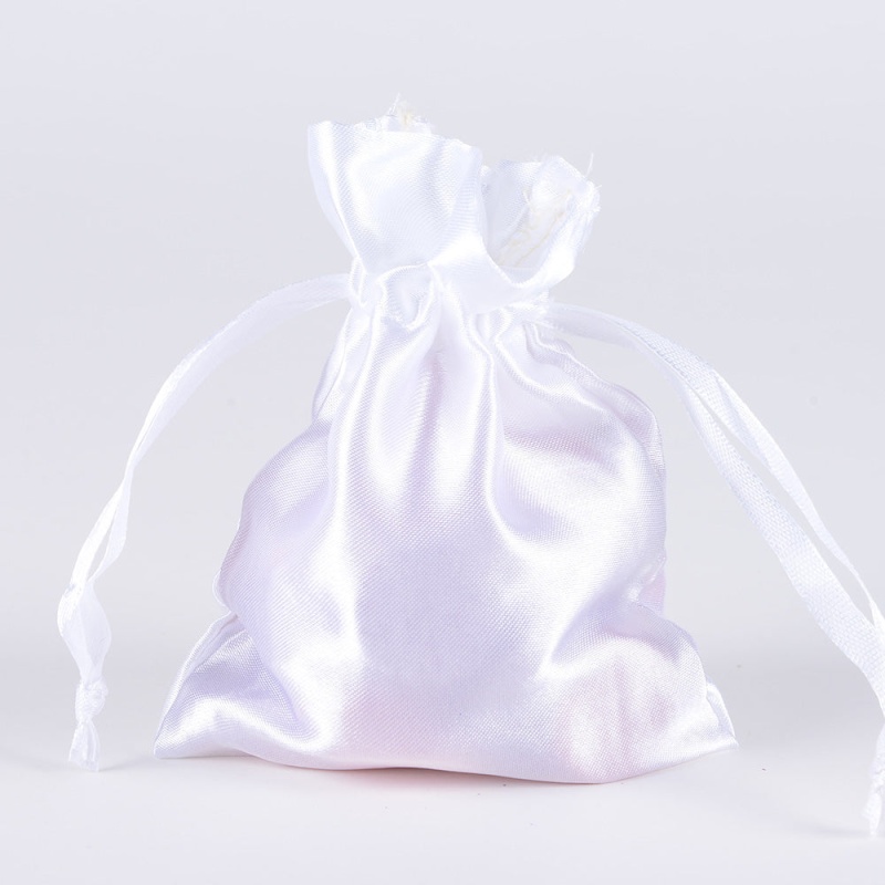 White - Satin Bags - ( 3X4 Inch - 10 Bags )
