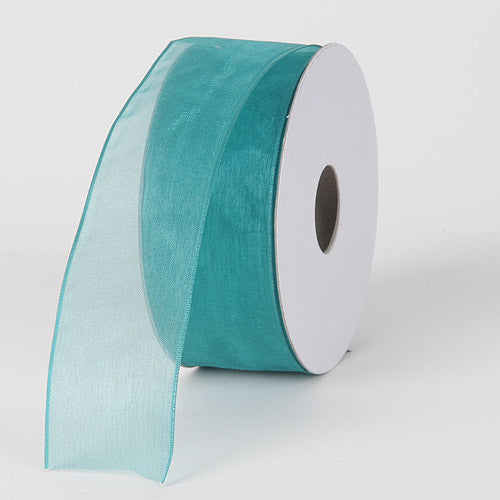 25 yards-Teal Organza Ribbon (3/8, 5/8, 7/8, 1.5 )