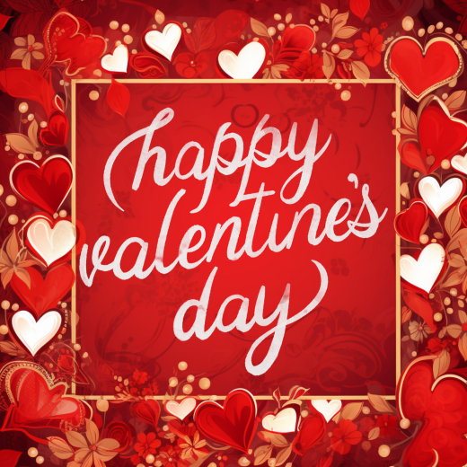 Happy Valentine's Day Metal Sign: Made in USA