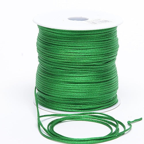 Emerald - 3Mm Satin Rat Tail Cord - ( 3Mm X 100 Yards )