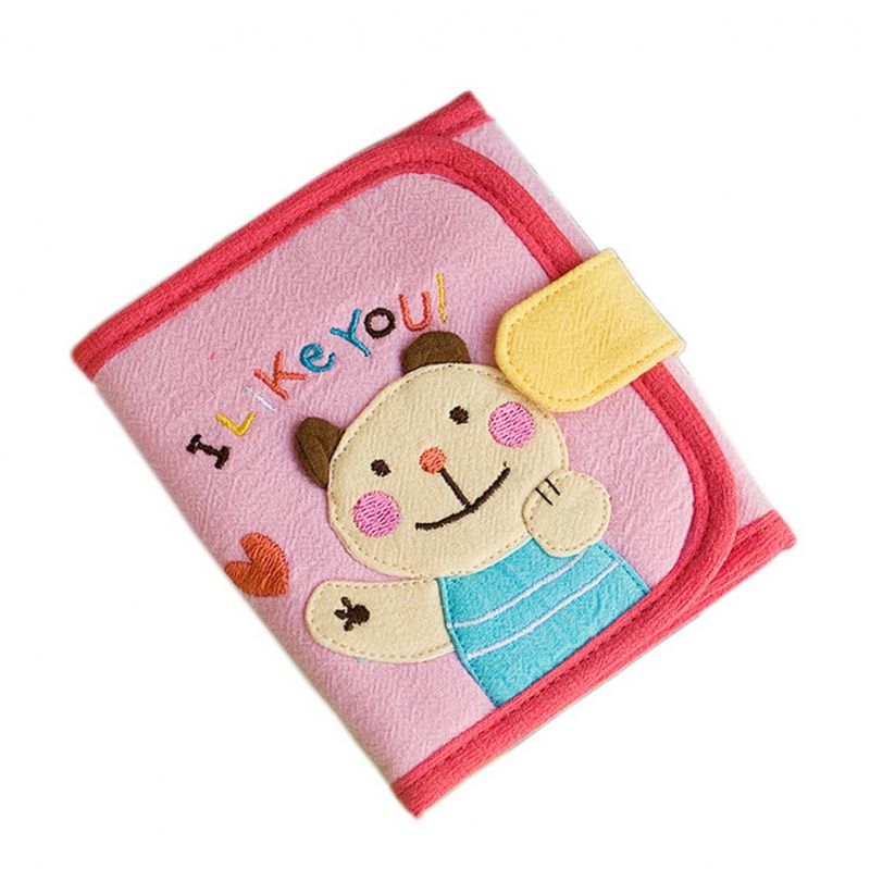 Embroidered Applique Fabric Art Trifold Wallet Purse - I Like You