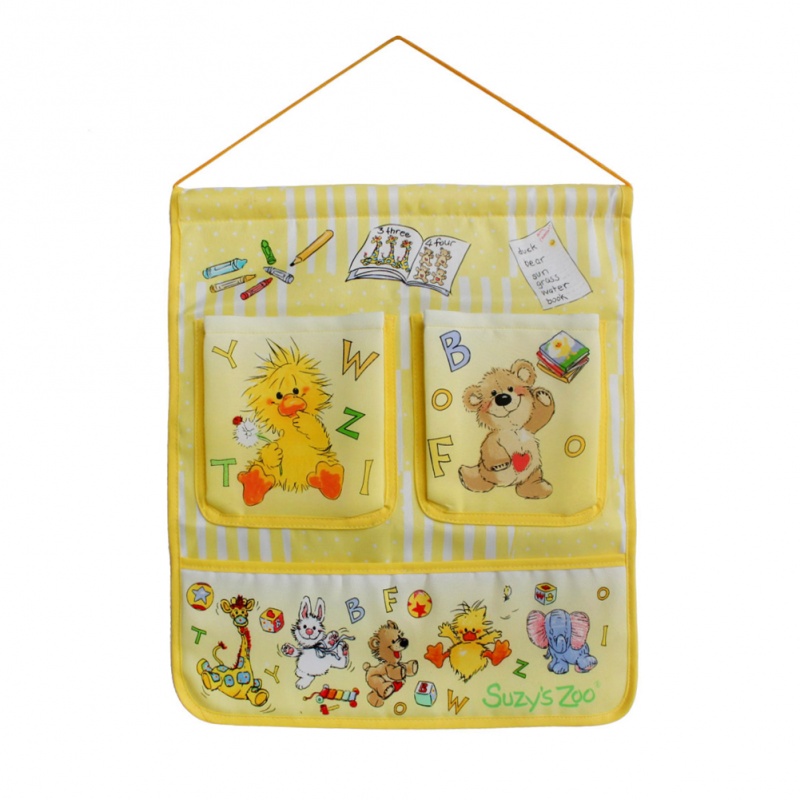 Yellow/Wall Hanging/ Baskets / Wall Baskets - Duck & Bear
