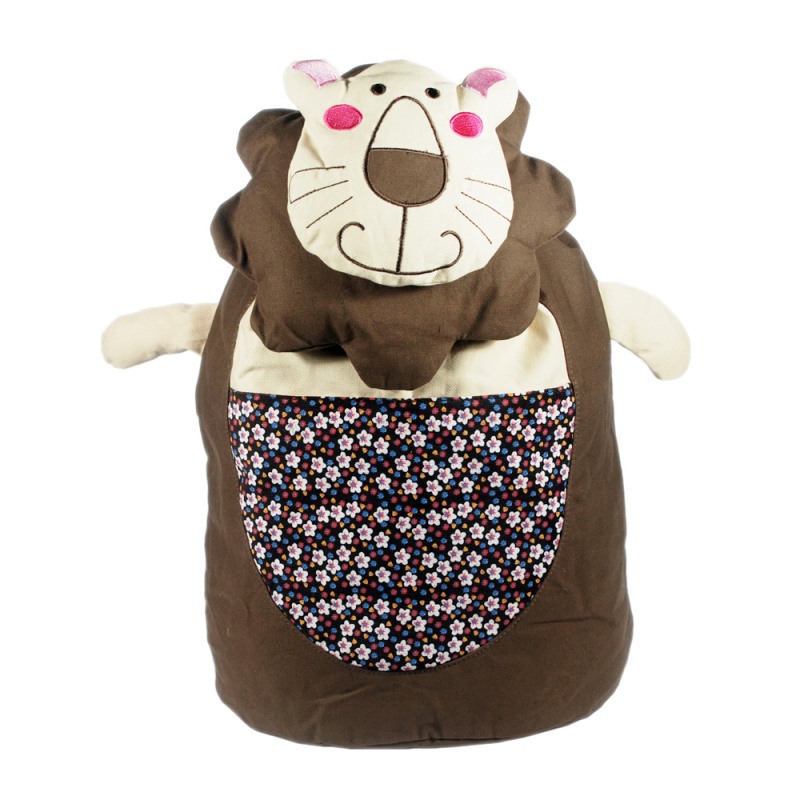 100% Cotton Fabric Art School Backpack - Smile Lion