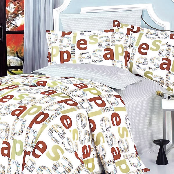 Luxury 7Pc Bed In A Bag Combo 300Gsm - Apple Letter