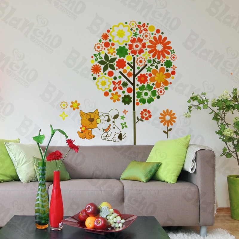 Colorful Flower Party - Wall Decals Stickers Appliques Home déCor