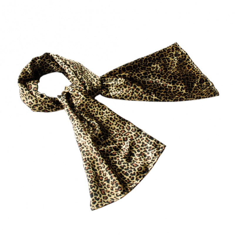 -Blancho Gold Leopard Design Fashion Exquisitely Soft Natural Silky Scarf/Wrap/Shawl