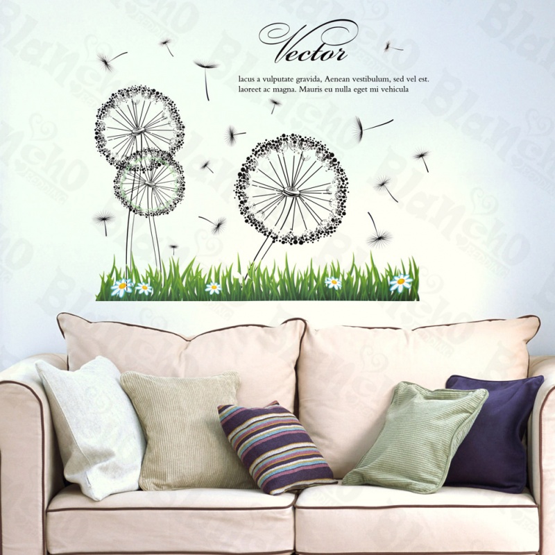 Dandelion On The Field Large Wall Decals