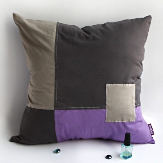 Onitiva Knitted Fabric Patch Work Pillow Cushion Floor Cushion - Passion