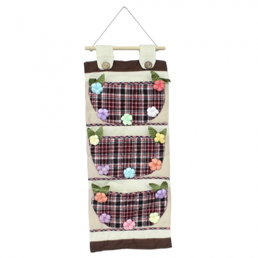 Plaid & Flowers Wall Hanging
