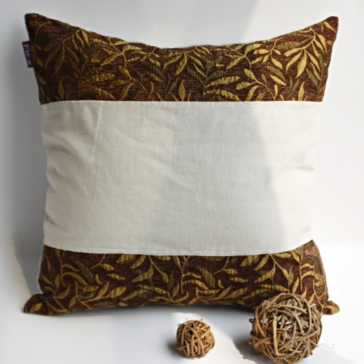 Linen Stylish Patch Work Pillow Cushion Floor Cushion - Autumn Trip