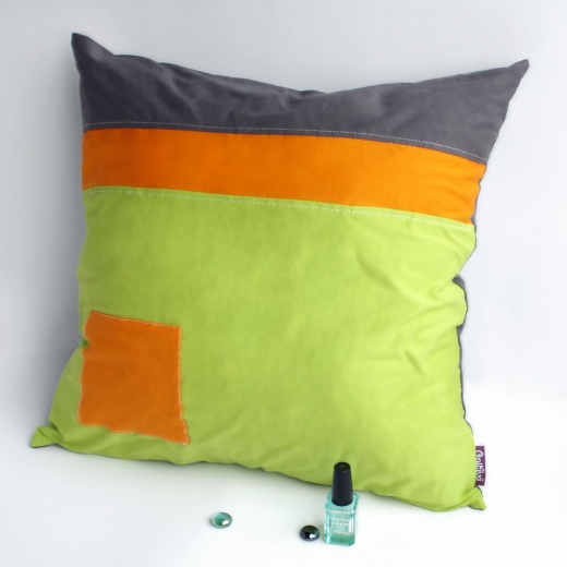 Onitiva Knitted Fabric Patch Work Pillow Cushion Floor Cushion - Youth