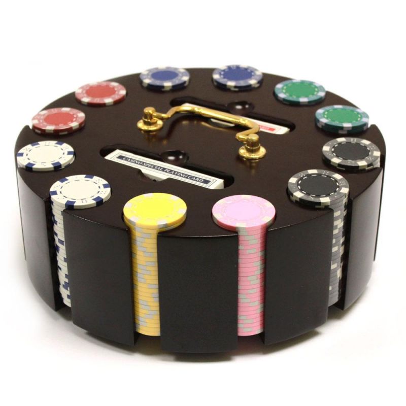 300 Ct - Pre-Packaged - Striped Dice 11.5 G Wooden Carousel