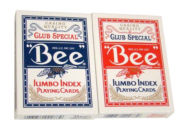Bee Poker, Jumbo Index, 36 Decks Red/Blue