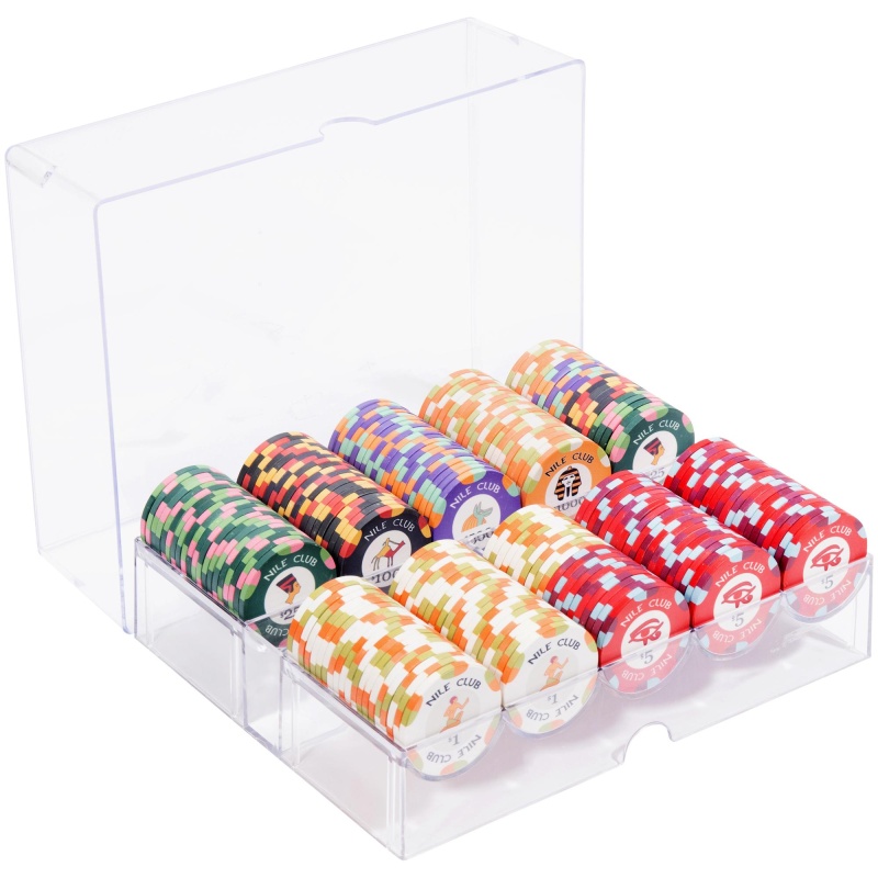200 Ct Standard Nile Club Chip Set In Acrylic Tray