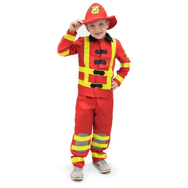Children's Deluxe Fireman Costume, 10-12