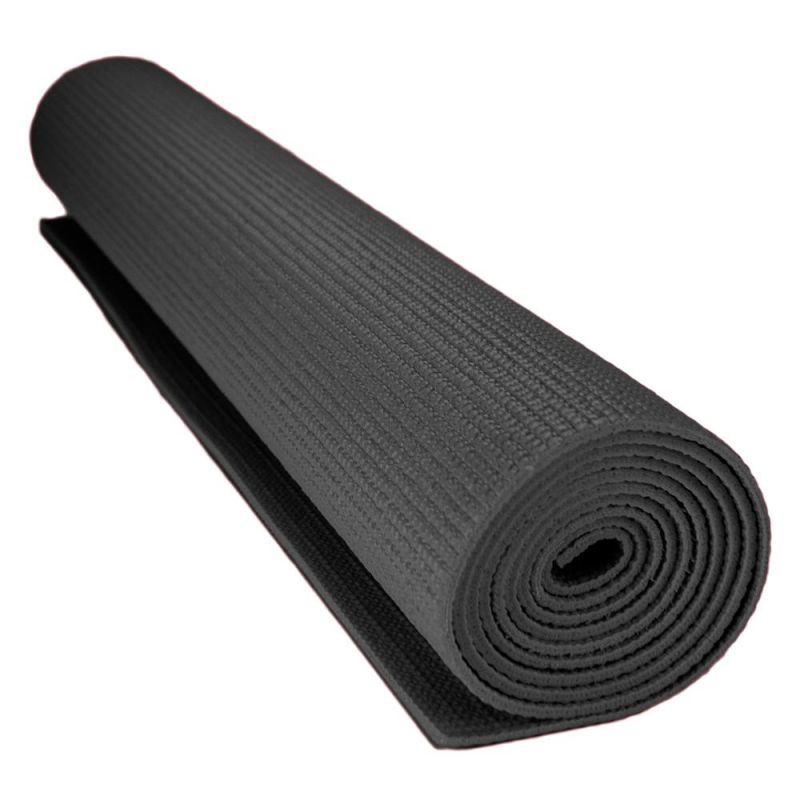 1/8-Inch (3Mm) Compact Yoga Mat With No-Slip Texture - Black