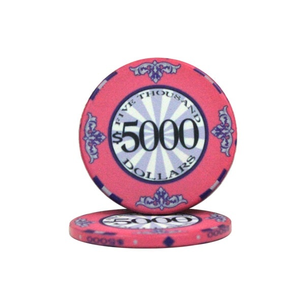 $5000 Scroll 10 Gram Ceramic Poker Chip (25 Pack)