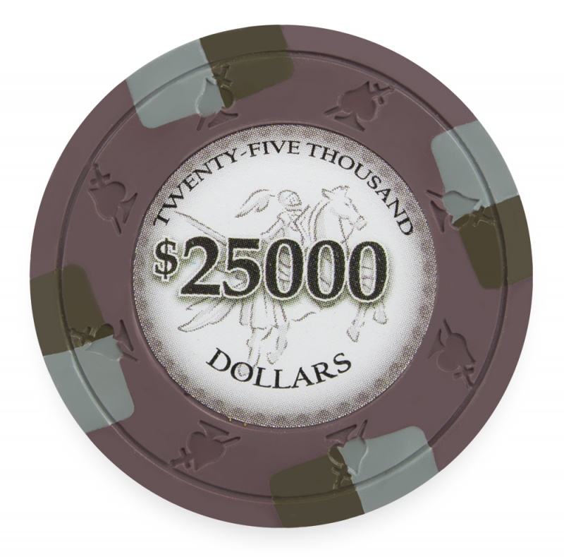 Clay Poker Knights 13.5G Poker Chip $25000 (25 Pack)