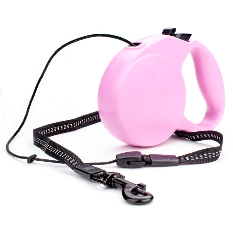 10-Foot Pink Extra-Small Retractable Dog Leash