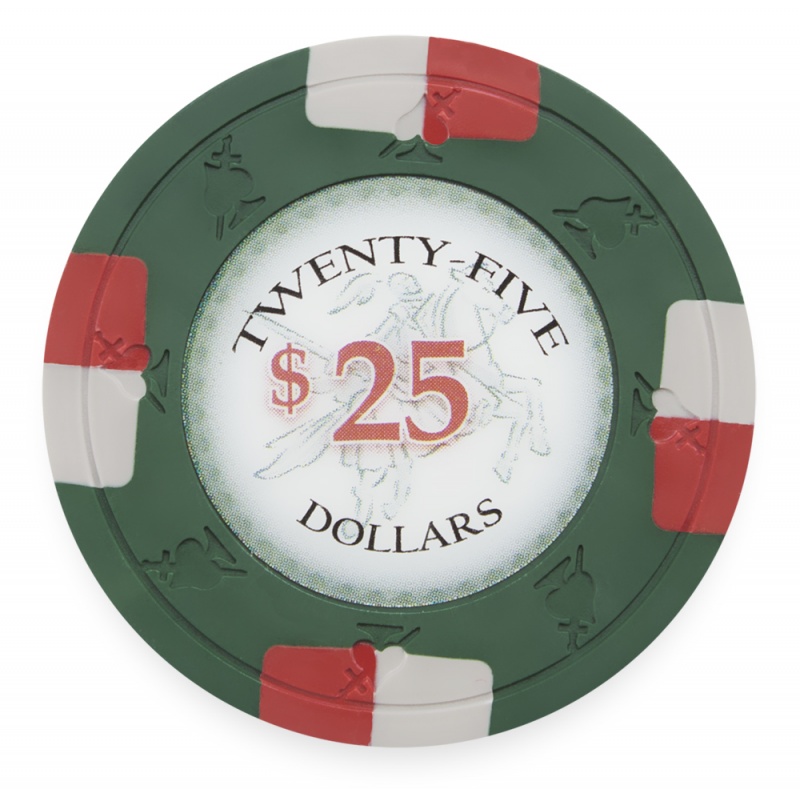 Clay Poker Knights 13.5G Poker Chip $25 (25 Pack)
