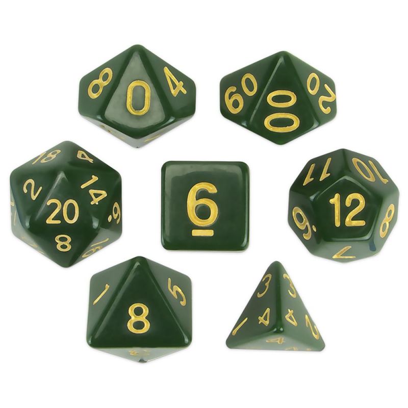 Set Of 7 Polyhedral Dice, Blighted Grove