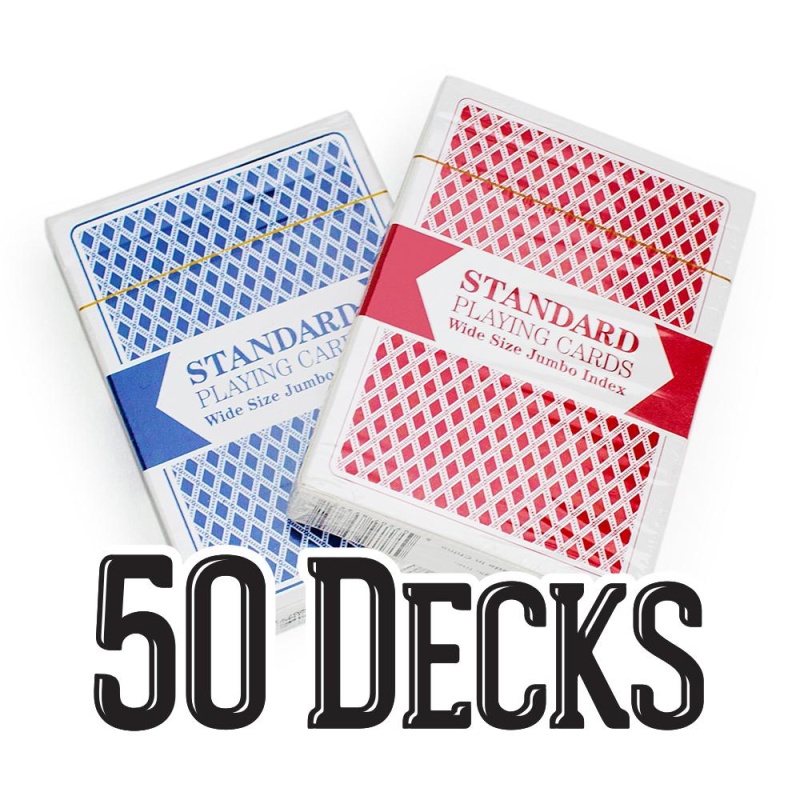 50 Decks Brybelly Playing Cards (Wide Size, Jumbo Index)