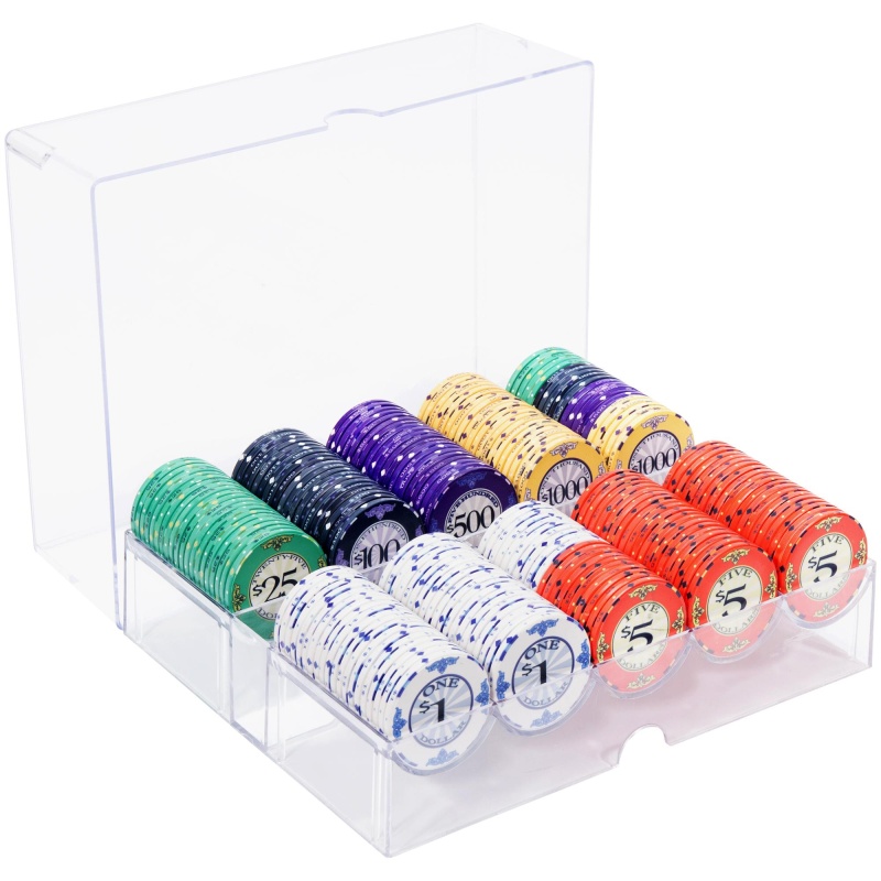 200 Ct Standard Breakout Scroll Chip Set In Acrylic Tray