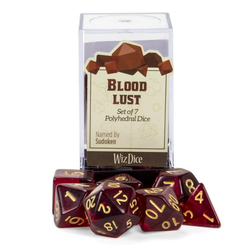 Set Of 7 Polyhedral Dice, Blood Lust
