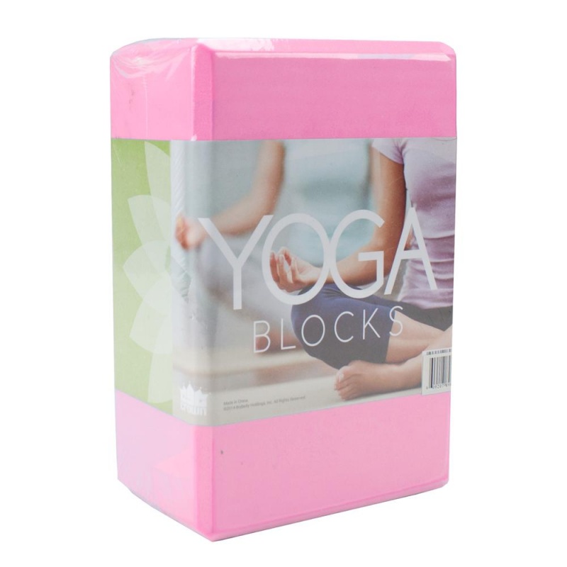 Large High Density Pink Foam Yoga Block 9 X 6 X 4