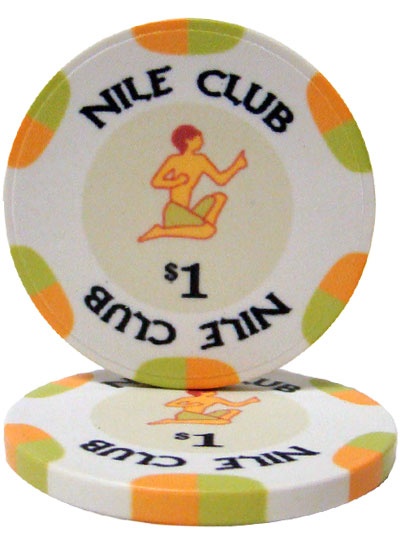 $1 Nile Club 10 Gram Ceramic Poker Chip (25 Pack)