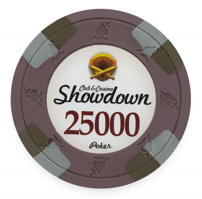 Clay Showdown 13.5G Poker Chip $25000 (25 Pack)