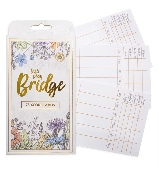 Brybelly Bridge Scorecards, 75-Pack