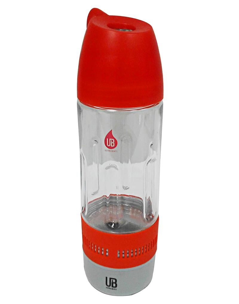 Ultra Beats Bc-4100 Sport Water Bottle Bluetooth Speaker Combo With Cup Red