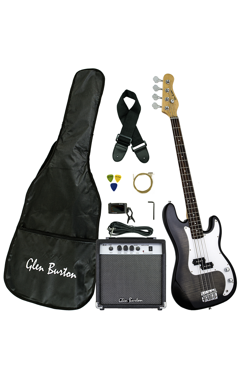 Glen Burton Solid Body Electric Bass Guitar Combo