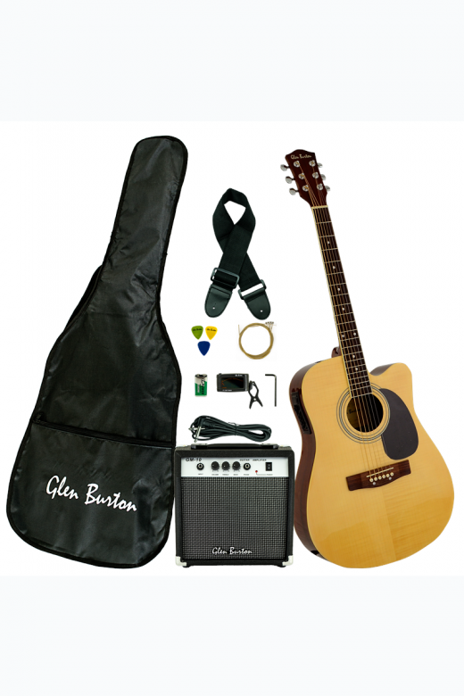 Glen Burton Acoustic Electric Guitar Combo Pack