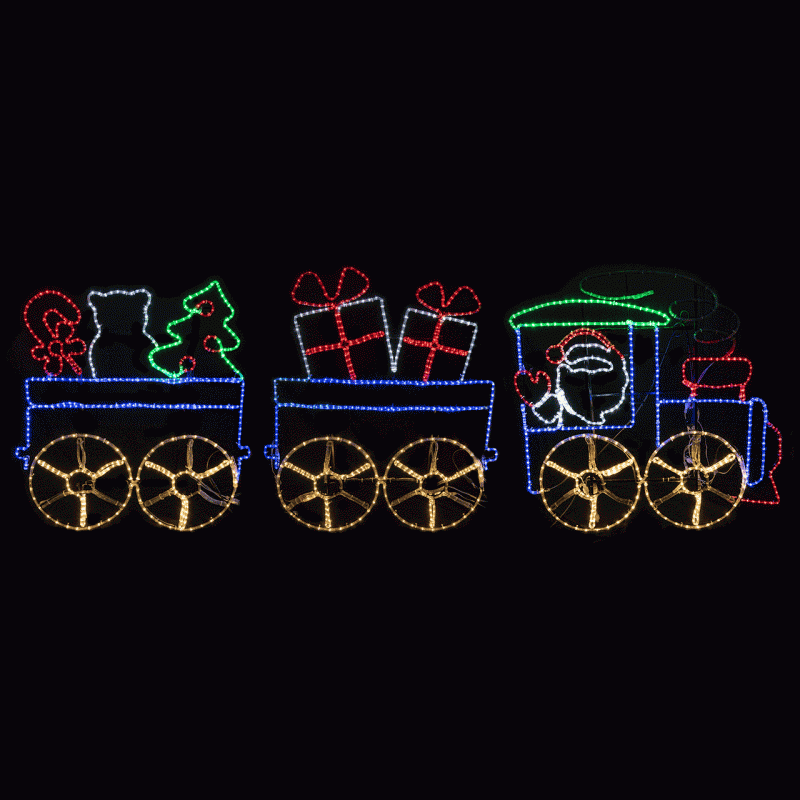 Buy Animated LED Rope Light Christmas Santa Train Motif Online