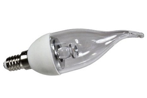 1 Watt Led Flame Tip Candle Light Bulb - E14 Base