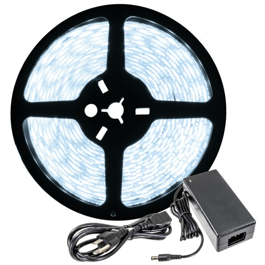 Cool White Led Strip Light Combo Kit - 12 Volt - High Output (SMD 5050) - Indoor Use (IP22)