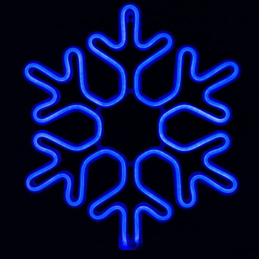 LED Neon Rope Light Snowflake Motif - Lighted Silhouette - Blue - 15.75 Inch