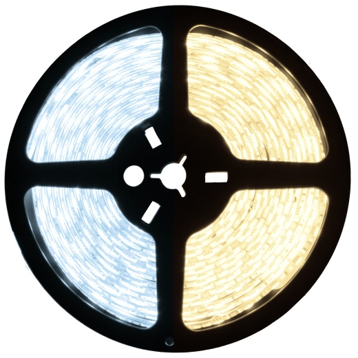 Variable White LED Strip Light - Tunable, 12V, High Output, Indoor Use (IP22) - 16.4 Feet