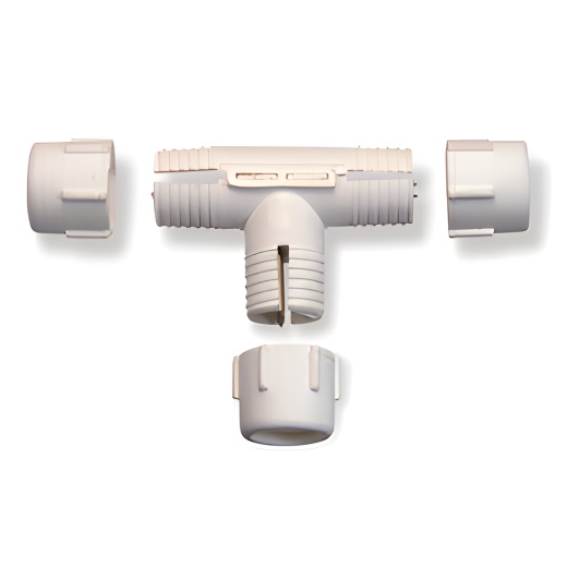 2 Wire 1/2 Inch Rope Light T-Connector (5 Pack)