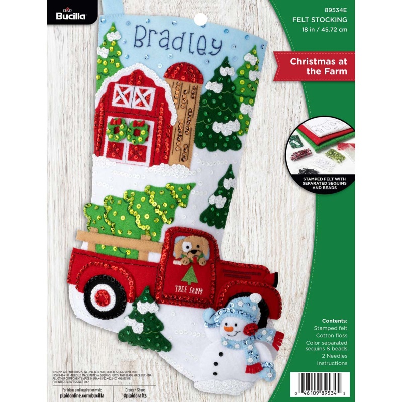 Bucilla Seasonal - Felt - Stocking Kits - Christmas At The Farm