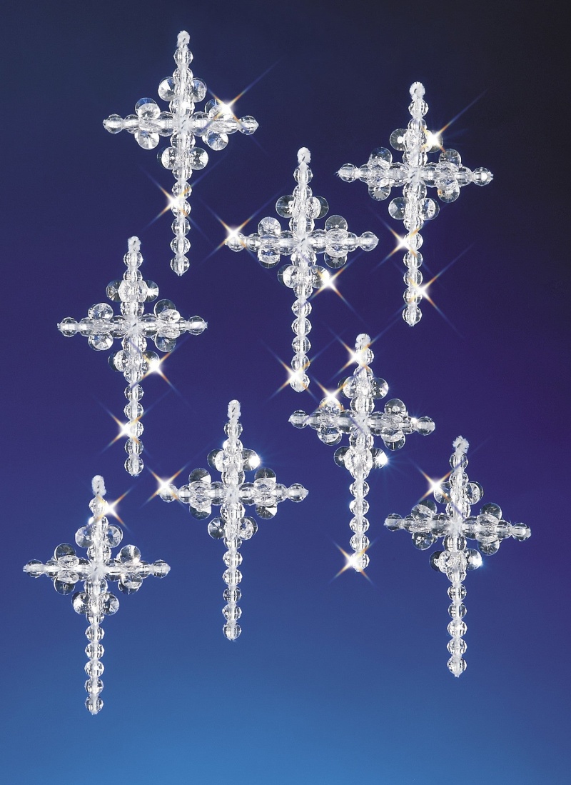 Beadery Holiday Ornament Kit Crystal Crosses
