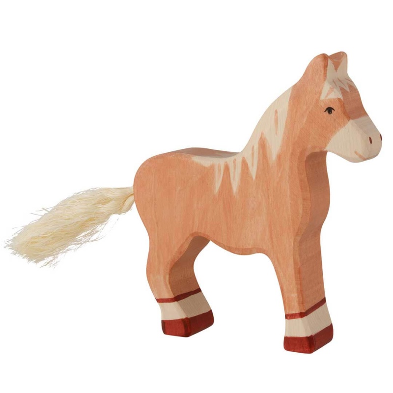 Holztiger Wooden Horse Toy - Light Brown