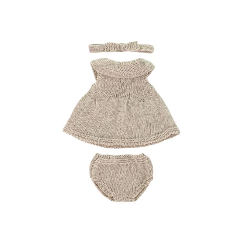 Knit Doll Outfit - 12" Dress & Headband