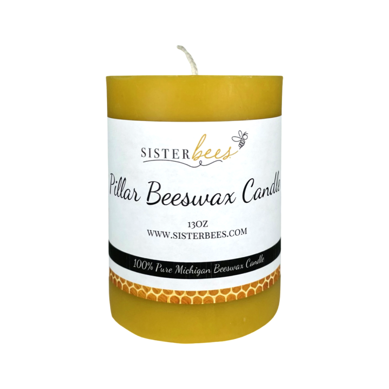 100% Pure Beeswax Pillar Candle